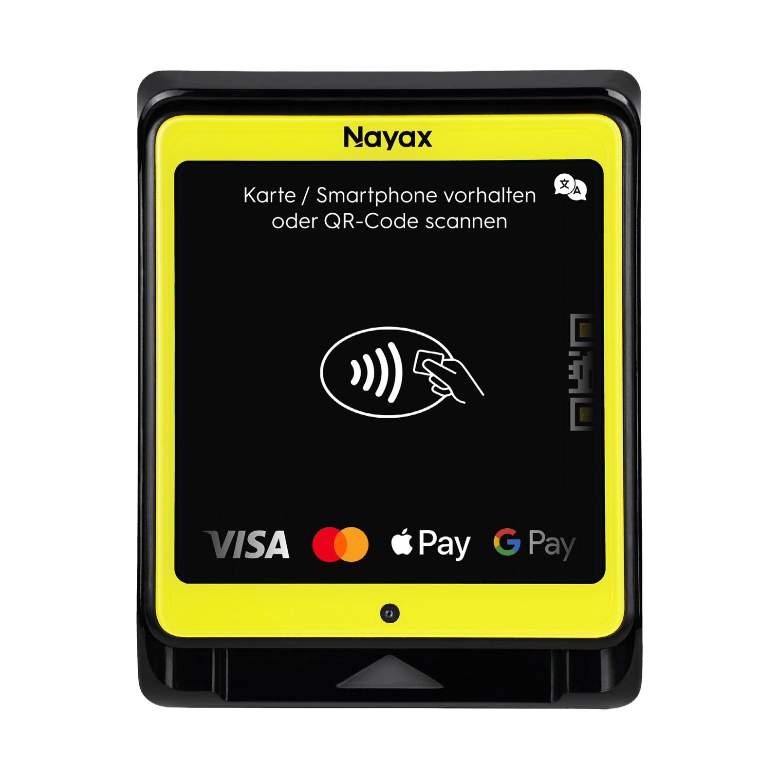 VPOS Media 4 Mini - All-in-One Android-Terminal für pulsgesteuerte Maschinen und E-Ladestationen.